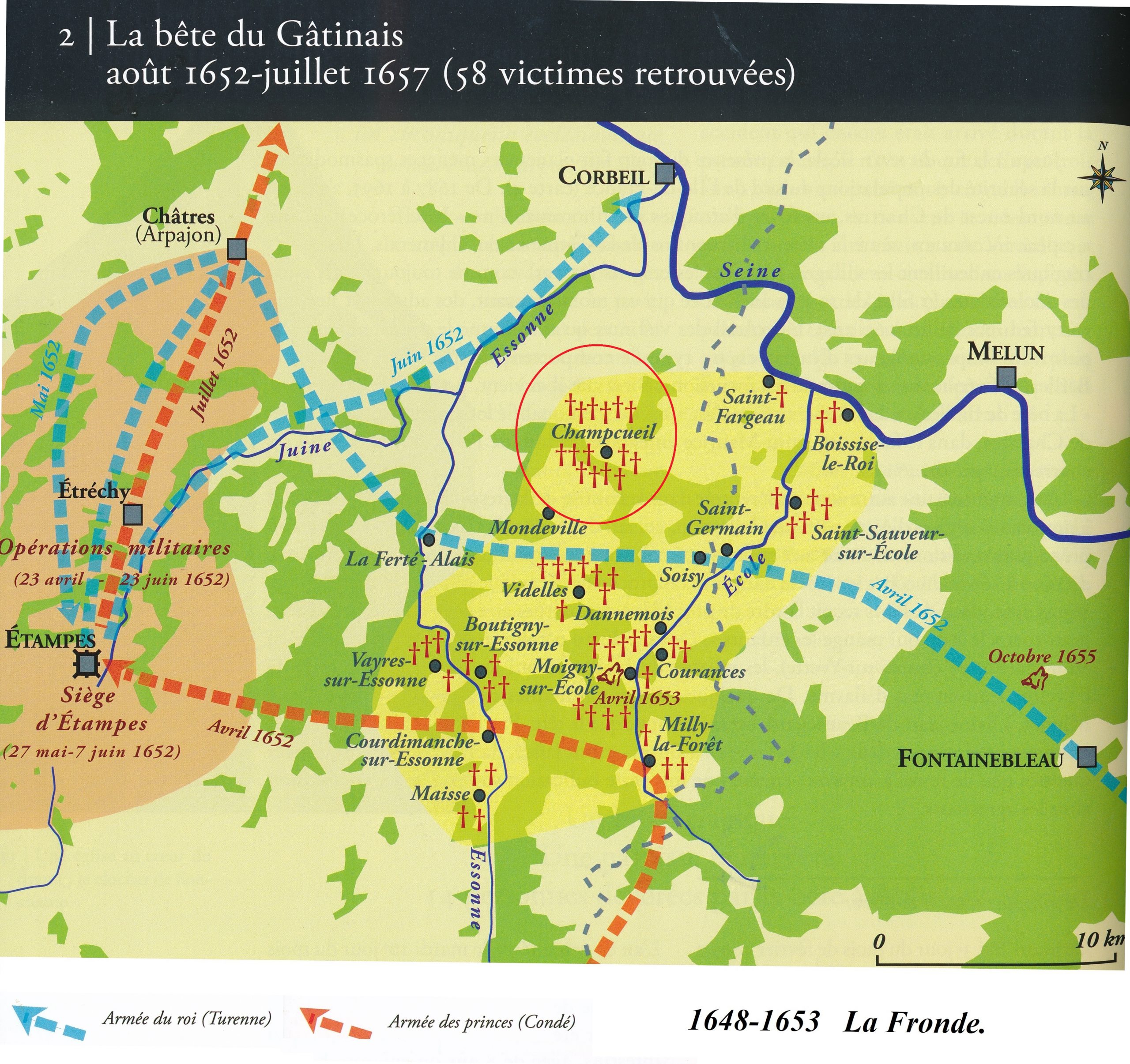 1652-1657 Ravages de la beste du Gastinais